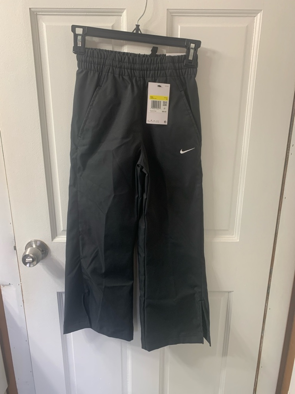 Nike Black Kids' Jogger Pants with White Swoosh